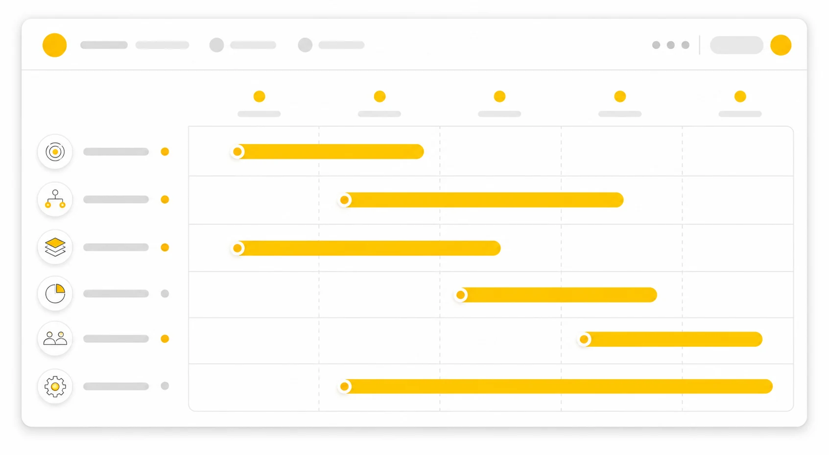 Project timeline dashboard